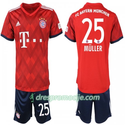 FC Bayern München Dres Müller 25 Dječji Domaći 2018/19 Kratkih Rukava FC Bayern München Dres Müller 25 Dječji Domaći 2018/19 Kratkih Rukava